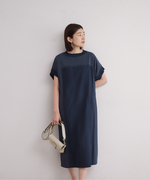 NOMBRE IMPAIR（ノンブルアンペール）の「TCカットコンビ　リブ付キバンザイワンピース（ワンピース・レディース・ネイビー/ブラック・FREE）」の17枚目の写真