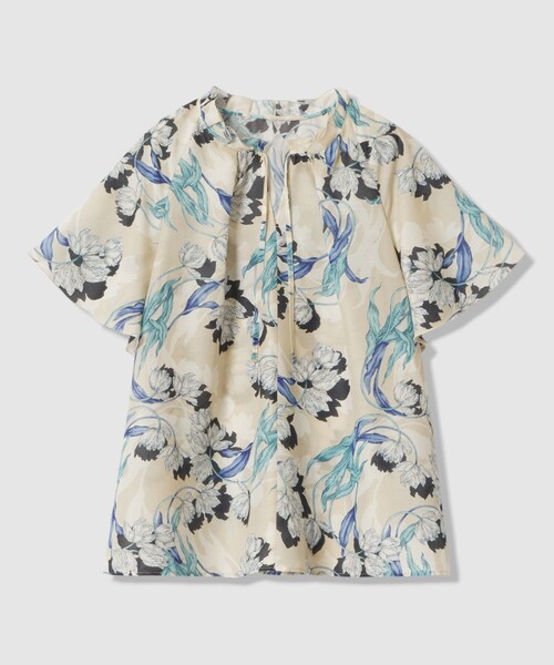 ANAYI(アナイ)の「ラーレプリントフレアースリーブ ブラウス〈セットアップ対応商品〉(シャツ/ブラウス・レディース・ネイビー/ライトグレー/ベージュ・38/36)」の20枚目の写真
