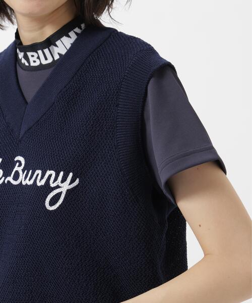 Jack Bunny!!(ジャックバニー)の「【Jack Bunny!!】カノコ編みPEVネックニットベストプルオーバー(ベスト・レディース・ネイビー/グリーン・LARGE/SMALL)」の15枚目の写真