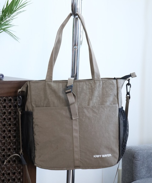 KRIFF MAYER(クリフメイヤー)の「KRIFF MAYER 撥水加工 2WAY ショルダーバッグ トートバッグ 男女兼用(トートバッグ・メンズ・ブラック/ブラウン・FREE)」の5枚目の写真