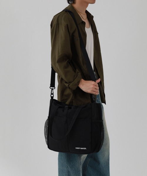 KRIFF MAYER(クリフメイヤー)の「KRIFF MAYER 撥水加工 2WAY ショルダーバッグ トートバッグ 男女兼用(トートバッグ・メンズ・ブラック/ブラウン・FREE)」の18枚目の写真