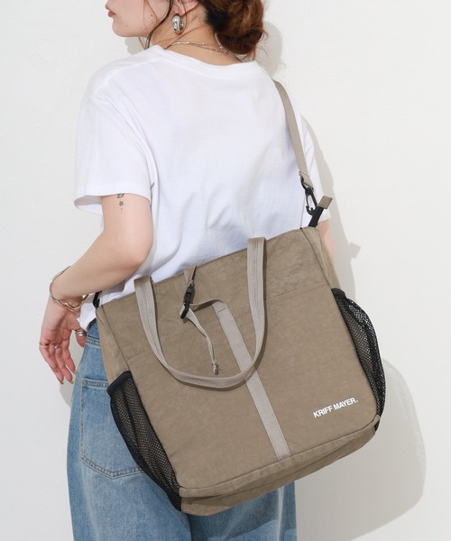 KRIFF MAYER(クリフメイヤー)の「KRIFF MAYER 撥水加工 2WAY ショルダーバッグ トートバッグ 男女兼用(トートバッグ・メンズ・ブラック/ブラウン・FREE)」の22枚目の写真