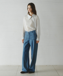 LENINA（レニーナ）の「MAJE wide retro pocket jeans_BLUE（デニムパンツ）」