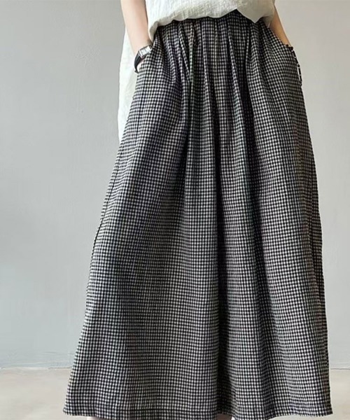 Flugge(フラッジー)の「ギンガムチェックワイドパンツ(その他パンツ・レディース・ブラック・LARGE/MEDIUM)」の3枚目の写真