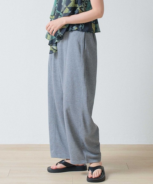 laulea(ラウレア)の「綿タッチ裏毛 250g 前ドット釦 裏毛バレルレッグパンツ(スウェットパンツ・レディース・グレー/ブラック/ダークグレー・M/L)」の18枚目の写真