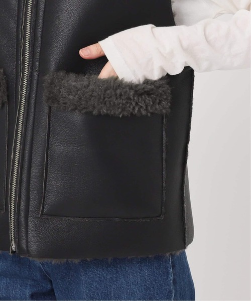 B.C STOCK(ベーセーストック)の「《追加》ムートンライクリバーシブルベスト(ベスト・レディース・ブラウン/ブラック/アイボリー・FREE)」の18枚目の写真