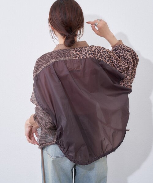 etsinta(エシンタ)の「【etsinta】メッシュZIPシャツ(シャツ/ブラウス・レディース・カーキ/ブラウン・ONE SIZE)」の7枚目の写真