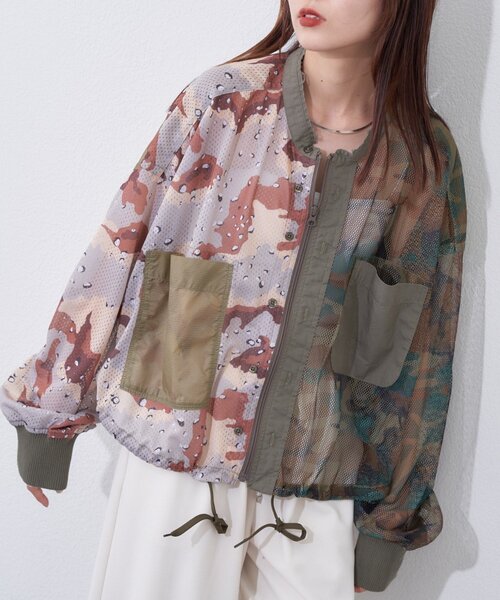 etsinta(エシンタ)の「【etsinta】メッシュZIPシャツ(シャツ/ブラウス・レディース・カーキ/ブラウン・ONE SIZE)」の22枚目の写真