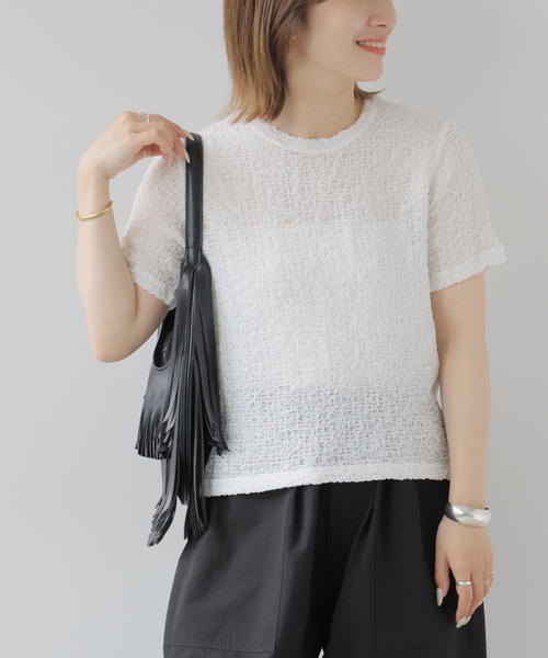 【しろくさまさん様】【新品】JOURNAL STANDARD relumeシアー セール】シアーシャーリングTシャツ（Tシャツ/カットソー）｜JOURNAL