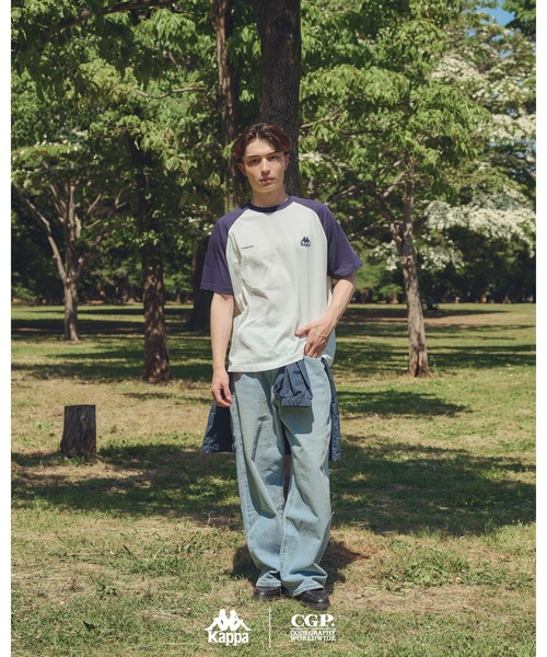 Kappa(カッパ)の「codegraphy KAPPA Raglan Tee(Tシャツ/カットソー・メンズ・Cream/ブラウン/グレー・S/F)」の4枚目の写真