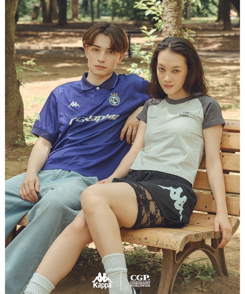 Kappa(カッパ)の「codegraphy KAPPA Raglan Tee(Tシャツ/カットソー・メンズ・Cream/ブラウン/グレー・S/F)」の6枚目の写真
