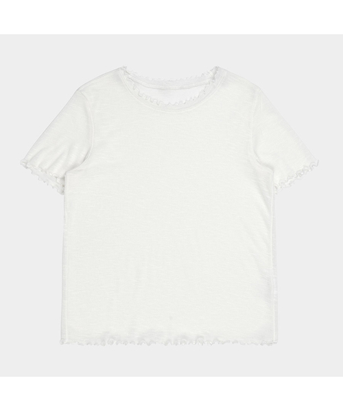 PIGMENT(ピグメント)の「グリッターナラリTシャツ (PBE04M-DHTW009)(Tシャツ/カットソー・レディース・クリーム/ブラック/ホワイト・FREE)」の1枚目の写真