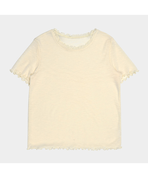 PIGMENT(ピグメント)の「グリッターナラリTシャツ (PBE04M-DHTW009)(Tシャツ/カットソー・レディース・クリーム/ブラック/ホワイト・FREE)」の3枚目の写真