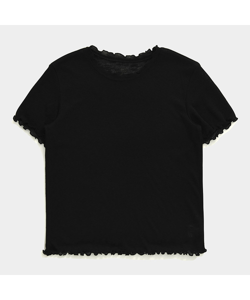 PIGMENT(ピグメント)の「グリッターナラリTシャツ (PBE04M-DHTW009)(Tシャツ/カットソー・レディース・クリーム/ブラック/ホワイト・FREE)」の2枚目の写真