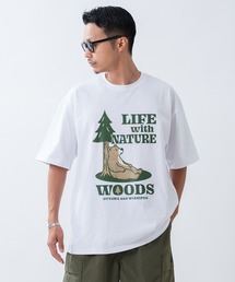 Woods（ウッズ）の「【WOODS】別注 プリント 半袖Tシャツ（Tシャツ/カットソー）」