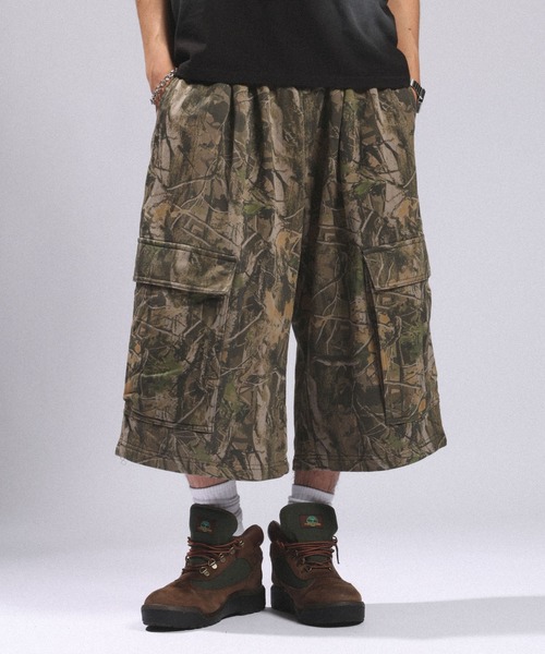 RAGEBLUE(レイジブルー)の「CAMOUFLAGE SWEAT CARGO HALF PANTS/カモフラカーゴスウェットハーフパンツ(スウェットパンツ・メンズ・ブラウン系その他・FREE)」の1枚目の写真