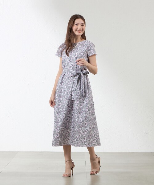 amaca(アマカ)の「【LIBERTY】May Morris サックワンピース(ワンピース・レディース・ダークネイビー/オフホワイト・38/40)」の4枚目の写真