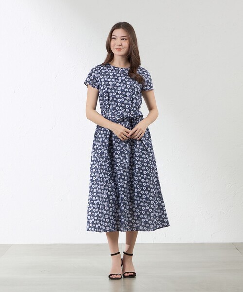 amaca(アマカ)の「【LIBERTY】May Morris サックワンピース(ワンピース・レディース・ダークネイビー/オフホワイト・38/40)」の6枚目の写真