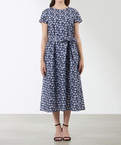 amaca(アマカ)の「【LIBERTY】May Morris サックワンピース(ワンピース・レディース・ダークネイビー/オフホワイト・38/40)」の8枚目の写真