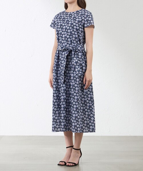 amaca(アマカ)の「【LIBERTY】May Morris サックワンピース(ワンピース・レディース・ダークネイビー/オフホワイト・38/40)」の9枚目の写真