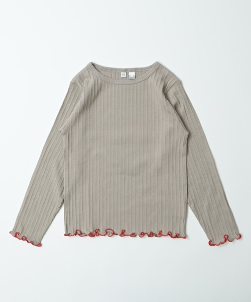Life Support Products(ライフサポートプロダクツ)の「無地リブロンT(Tシャツ/カットソー・キッズ・グレー/オレンジ/ライトピンク/ピンク/ホワイト系その他/ラベンダー/ミント/ブラウン/ベージュ/チャコール・80/110/120/90/130/100)」の3枚目の写真
