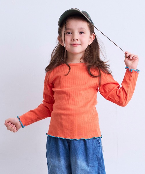 Life Support Products(ライフサポートプロダクツ)の「無地リブロンT(Tシャツ/カットソー・キッズ・グレー/オレンジ/ライトピンク/ピンク/ホワイト系その他/ラベンダー/ミント/ブラウン/ベージュ/チャコール・80/110/120/90/130/100)」の1枚目の写真