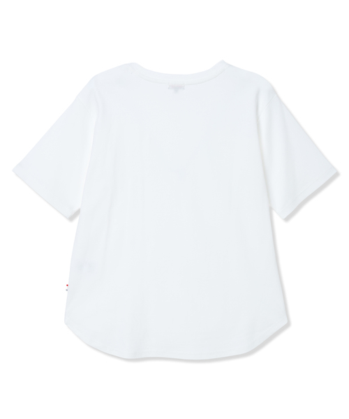Petit Honfleur（プチオンフルール）の「刺しゅうポケットTシャツ【接触冷感・UVカット・オーガニックコットンブレンド】（Tシャツ/カットソー・レディース・オレンジ/ネイビー/ホワイト・M/L）」の21枚目の写真