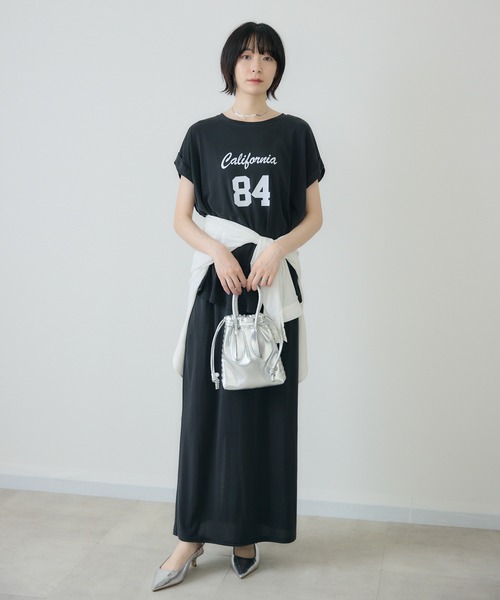 Paradise Picnic(パラダイスピクニック)の「ROSIEE ソフト風合いフロッキーTシャツ(Tシャツ/カットソー・レディース・モカ/ブラック・FREE)」の21枚目の写真