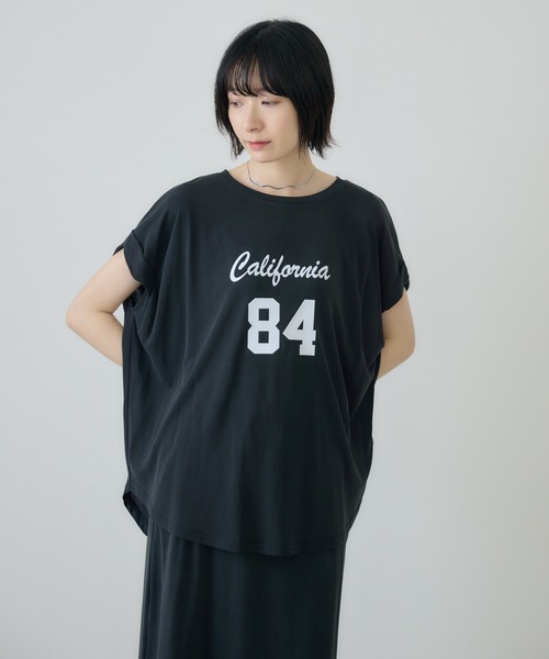 Paradise Picnic(パラダイスピクニック)の「ROSIEE ソフト風合いフロッキーTシャツ(Tシャツ/カットソー・レディース・モカ/ブラック・FREE)」の18枚目の写真