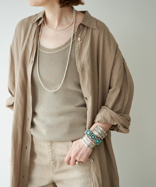 Deuxieme Classe(ドゥーズィエムクラス)の「LInen シャツドレス(ワンピース・レディース・タン/ベージュ・36/38)」の14枚目の写真