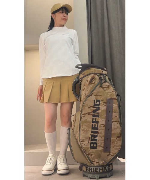 BRIEFING(ブリーフィング)の「【BRIEFING GOLF/ブリーフィングゴルフ】WS SHADOW LOGO JQ LS HIGHNECK RF(Tシャツ/カットソー・レディース・ブラック/ホワイト・S/M)」の2枚目の写真