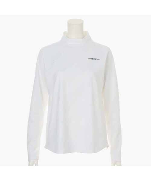 BRIEFING(ブリーフィング)の「【BRIEFING GOLF/ブリーフィングゴルフ】WS SHADOW LOGO JQ LS HIGHNECK RF(Tシャツ/カットソー・レディース・ブラック/ホワイト・S/M)」の3枚目の写真