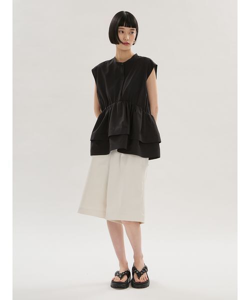 emmi（エミ）の「eco ベルトセットバミューダパンツ（その他パンツ・レディース・ブラック/ホワイト・0/1）」の22枚目の写真