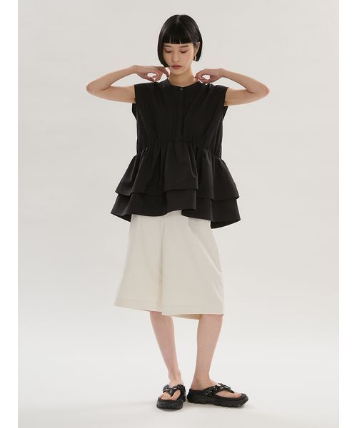 emmi（エミ）の「eco ベルトセットバミューダパンツ（その他パンツ・レディース・ブラック/ホワイト・0/1）」の21枚目の写真