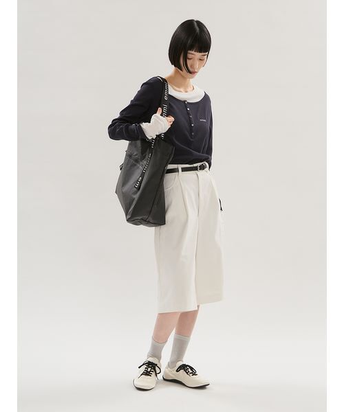 emmi（エミ）の「eco ベルトセットバミューダパンツ（その他パンツ・レディース・ブラック/ホワイト・0/1）」の20枚目の写真