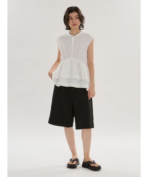 emmi（エミ）の「eco ベルトセットバミューダパンツ（その他パンツ・レディース・ブラック/ホワイト・0/1）」の19枚目の写真