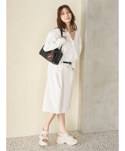 emmi（エミ）の「eco ベルトセットバミューダパンツ（その他パンツ・レディース・ブラック/ホワイト・0/1）」の18枚目の写真