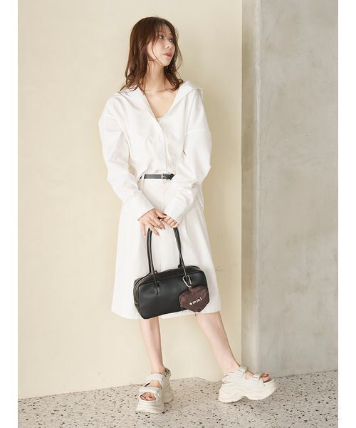 emmi（エミ）の「eco ベルトセットバミューダパンツ（その他パンツ・レディース・ブラック/ホワイト・0/1）」の17枚目の写真