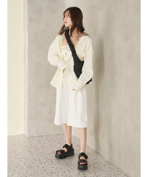 emmi（エミ）の「eco ベルトセットバミューダパンツ（その他パンツ・レディース・ブラック/ホワイト・0/1）」の16枚目の写真