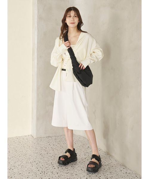 emmi（エミ）の「eco ベルトセットバミューダパンツ（その他パンツ・レディース・ブラック/ホワイト・0/1）」の15枚目の写真
