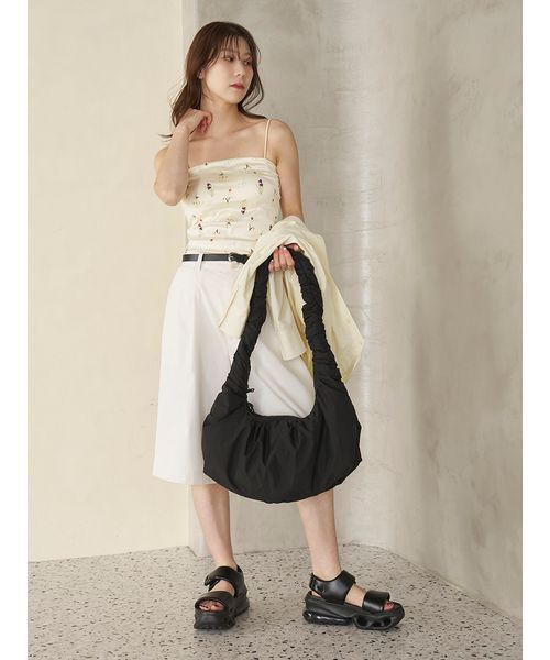 emmi（エミ）の「eco ベルトセットバミューダパンツ（その他パンツ・レディース・ブラック/ホワイト・0/1）」の14枚目の写真