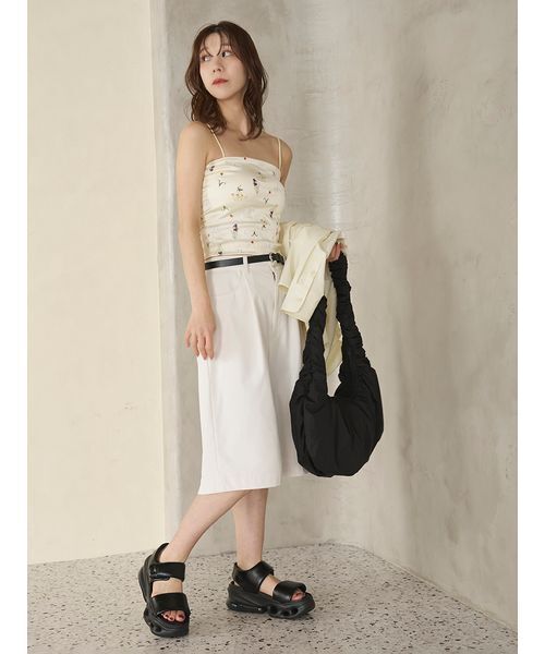 emmi（エミ）の「eco ベルトセットバミューダパンツ（その他パンツ・レディース・ブラック/ホワイト・0/1）」の13枚目の写真