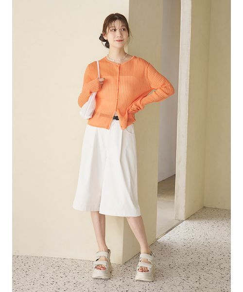 emmi（エミ）の「eco ベルトセットバミューダパンツ（その他パンツ・レディース・ブラック/ホワイト・0/1）」の11枚目の写真
