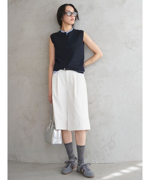 emmi（エミ）の「eco ベルトセットバミューダパンツ（その他パンツ・レディース・ブラック/ホワイト・0/1）」の5枚目の写真