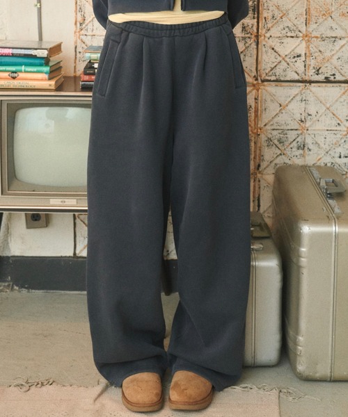 BENUA(ベヌア)の「ピグメントスウェットパンツ - Pigment sweat pants -(スウェットパンツ・レディース・ダークグレー/カーキ/ネイビー・MEDIUM/LARGE)」の3枚目の写真