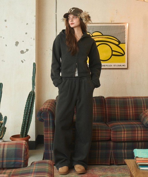 BENUA(ベヌア)の「ピグメントスウェットパンツ - Pigment sweat pants -(スウェットパンツ・レディース・ダークグレー/カーキ/ネイビー・MEDIUM/LARGE)」の6枚目の写真