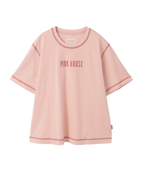 PINK HOUSE(ピンクハウス)の「配色ロゴプリントカットソー(Tシャツ/カットソー・レディース・ブラック/ブルー/ピンク・MEDIUM/LARGE)」の1枚目の写真