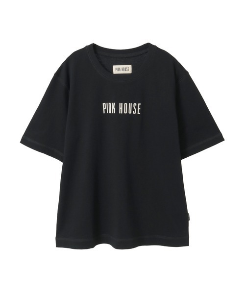PINK HOUSE(ピンクハウス)の「配色ロゴプリントカットソー(Tシャツ/カットソー・レディース・ブラック/ブルー/ピンク・MEDIUM/LARGE)」の2枚目の写真