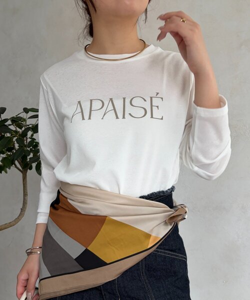 Jena espace merveilleux（ジェナ　エスパスメルヴェイユ）の「シアーロゴカットソー（Tシャツ/カットソー・レディース・ベージュ/オフホワイト/チャコールグレー・FREE）」の20枚目の写真