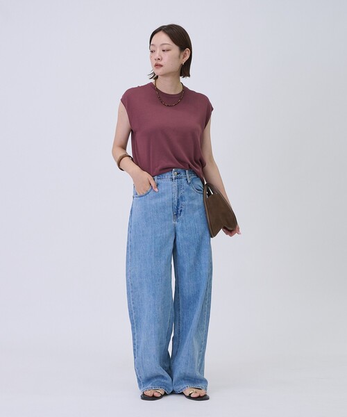 Healthy denim（ヘルシーデニム）の「【Healthy DENIM/ヘルシーデニム】 Beets / ビーツ　デニムパンツ　カーヴィーパンツ（デニムパンツ・レディース・サックスブルー・34/36/38/32）」の2枚目の写真
